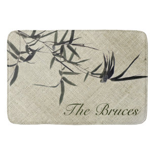 Oriental Zen Accent Bamboo Personalized Bath Mat