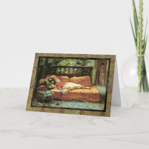 Orientalist Romantic Dreaming Card Blank