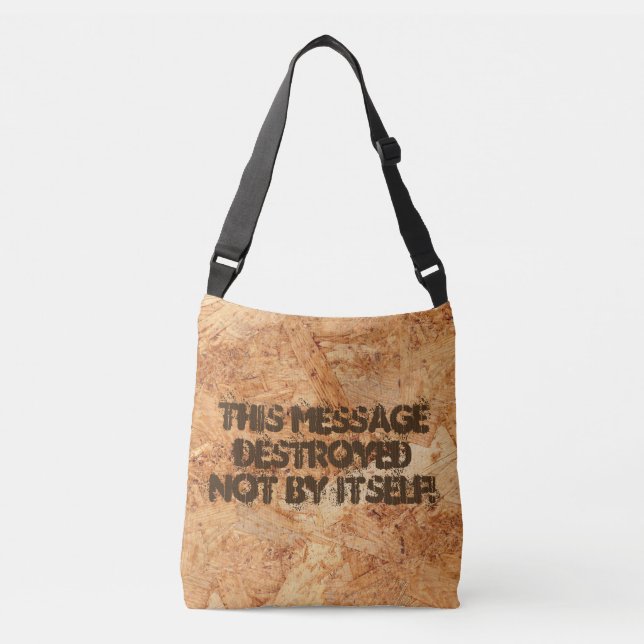 oriented strand board - OSB seamless pattern Crossbody Bag (Front)