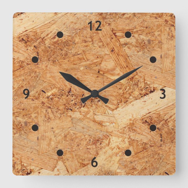 oriented strand board - OSB seamless pattern Square Wall Clock (Front)