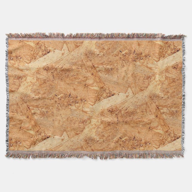 oriented strand board - OSB seamless pattern Throw Blanket (Front)