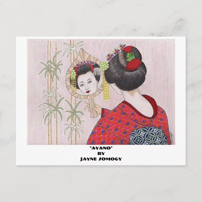 Orig. Art--Geisha Girl Post Card (Front)