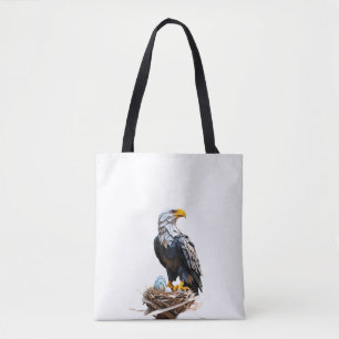 Origami American eagle Tote Bag
