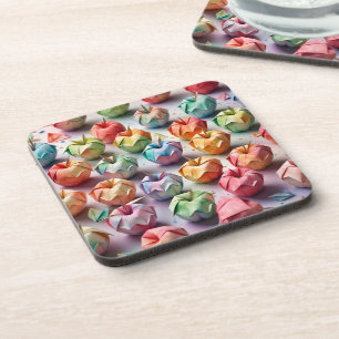 Origami Apples Beverage Coaster