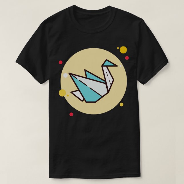Origami art crane  T-Shirt (Design Front)