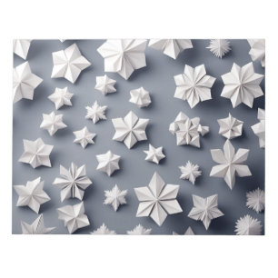 Origami Art - Frozen Elegance: Dazzling Snowflakes Notepad