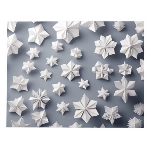 Origami Art _ Frozen Elegance Dazzling Snowflakes Notepad