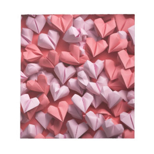 Origami Art - Hearts Galore Notepad