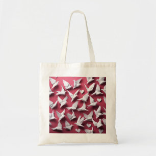 Origami Art -The Symphony of White Wings: Doves Tote Bag