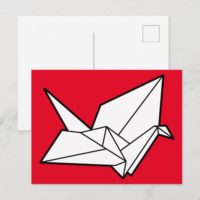 Origami bird postcard (Front/Back)