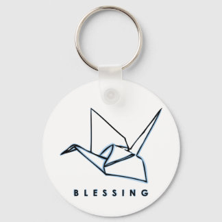 Origami Blessing Paper Crane Keychain