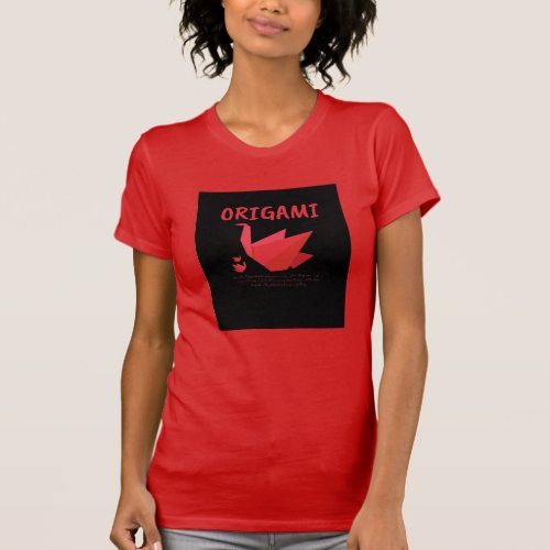 Origami Blossom Red Girls Tee T_Shirt