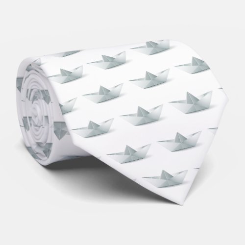 Origami Boat Neck Tie