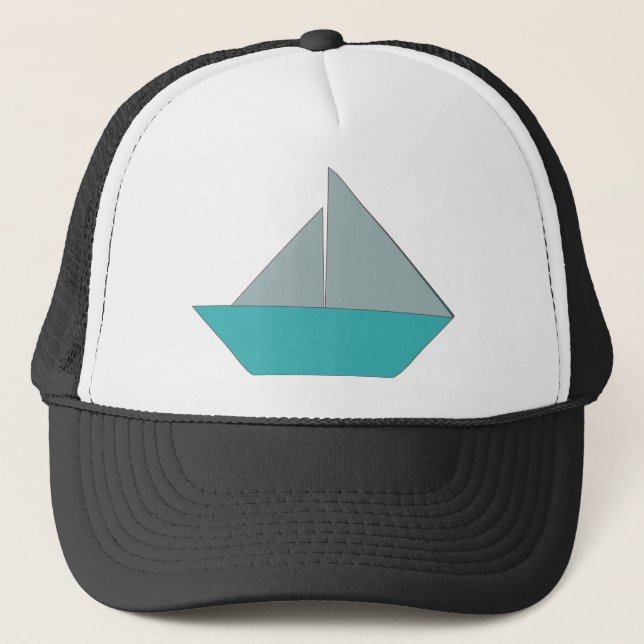 Origami Boat Trucker Hat (Front)