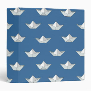 Origami Boats On The Water Pattern Binder
