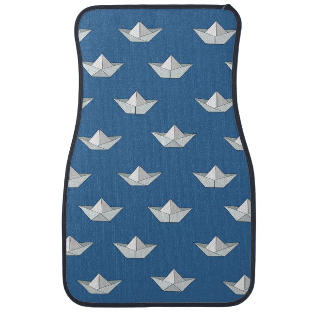 Origami Boats On The Water Pattern Car Mat (Front)