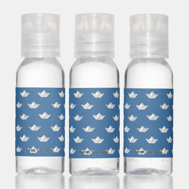 Origami Boats On The Water Pattern Hand Sanitizer (Set)