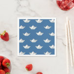 Origami Boats On The Water Pattern Napkins
