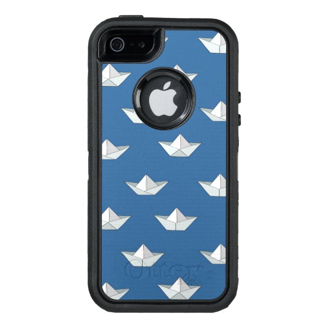Origami Boats On The Water Pattern Otterbox iPhone Case (Back)