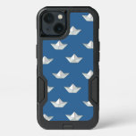 Origami Boats On The Water Pattern iPhone 13 Case