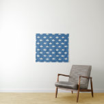 Origami Boats On The Water Pattern Tapestry