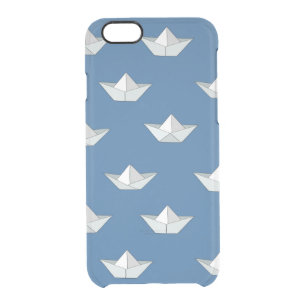 Origami Boats On The Water Pattern Clear iPhone 6/6S Case