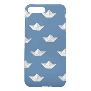 Origami Boats On The Water Pattern iPhone 8 Plus/7 Plus Case
