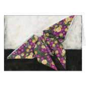 Origami Butterfly on Floral Paper (Front Horizontal)