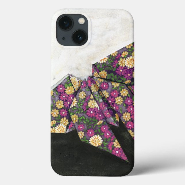 Origami Butterfly on Floral Paper Case-Mate iPhone Case (Back)