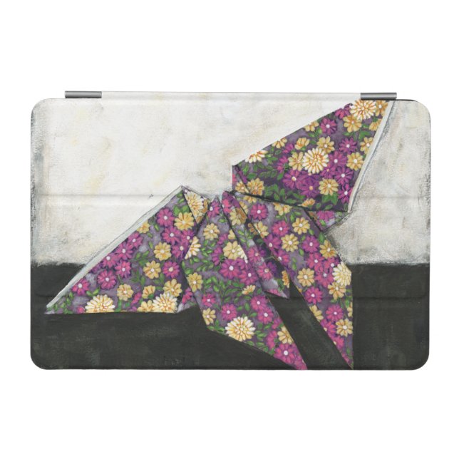 Origami Butterfly on Floral Paper iPad Mini Cover (Horizontal)
