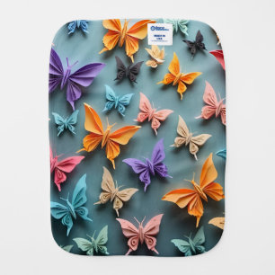 Origami Butterfly Pattern Baby Burp Cloth