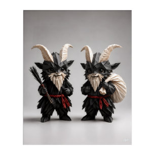 Origami Chibi Krampus Duo Acrylic Print