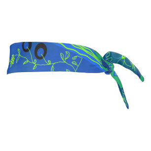 Origami Chintz (L) Blue Green  Tie Headband