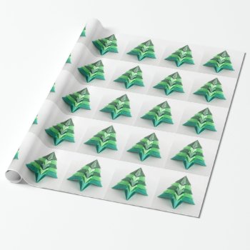 Origami Christmas Tree Wrapping Paper by The_Everything_Store at Zazzle