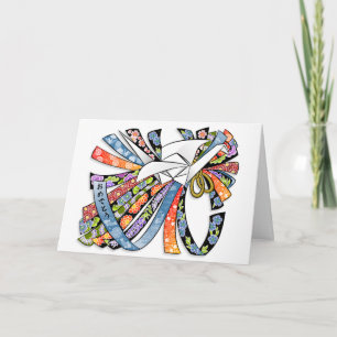 Origami Crane Japanese Happy New Year 明けましておめでとう Holiday Card