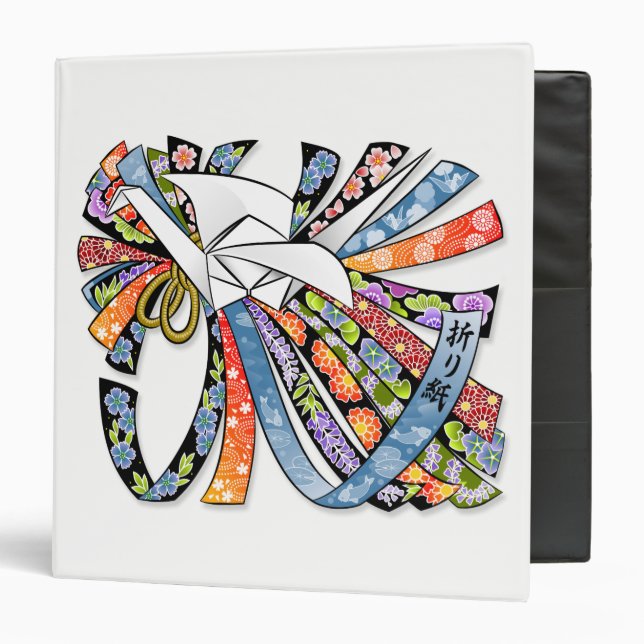 Origami Crane Japanese Paper Good Luck Noshi 折り紙 Binder (Front/Inside)
