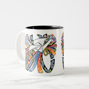 Origami Crane Japanese Paper Good Luck Noshi 折り紙 Two-Tone Coffee Mug