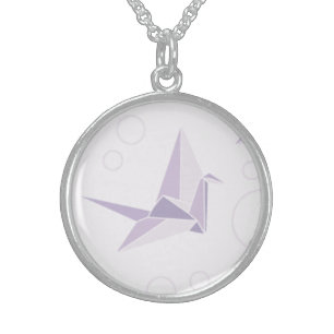 origami crane jewelry necklace
