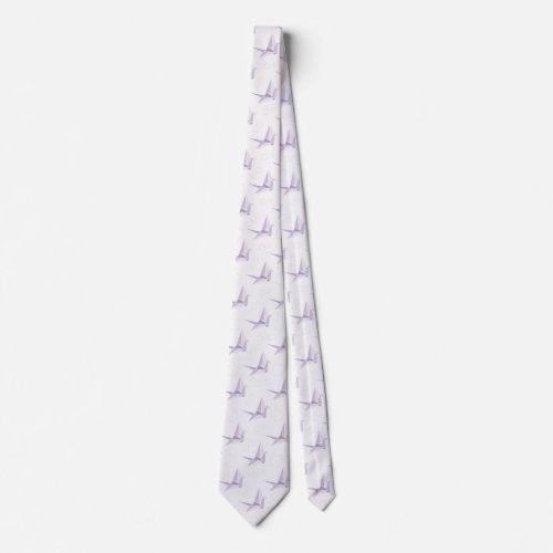 origami crane mens neck tie