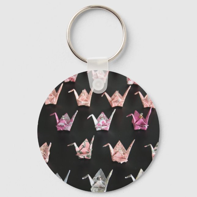 Origami Crane Ornaments Keychain (Front)