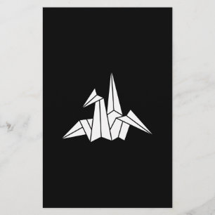 Origami crane stationery
