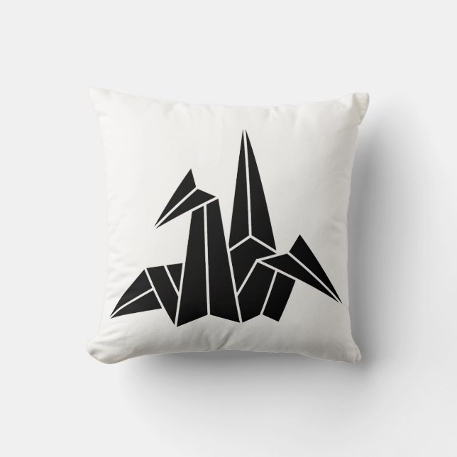 Origami crane throw pillow (Front)