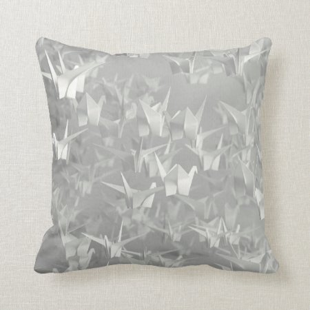 Origami Crane Throw Pillow