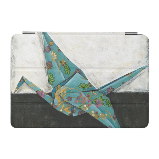 Origami Crane with Floral Designs iPad Mini Cover (Horizontal)