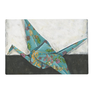 Origami Crane with Floral Designs Placemat