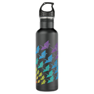 Origami Cranes Japanese Origami Crane Craft Stainless Steel Water Bottle