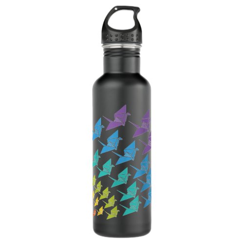 Origami Cranes Japanese Origami Crane Craft Stainless Steel Water Bottle