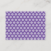 Origami Cranes Wedding (Purple C. Blue) RSVP Card (Back)
