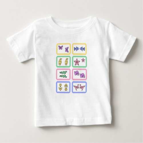 Origami Delight Colorful Geometric Baby Tee Baby T_Shirt