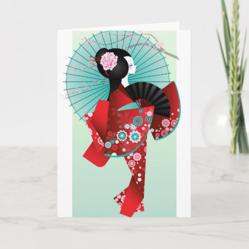 Origami Doll Greeting Card